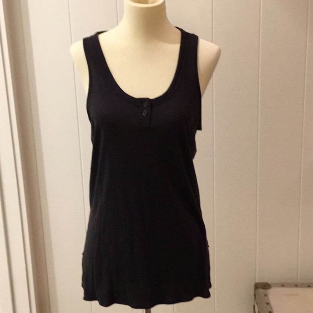 Gap tank top sheer back with layered flounce back